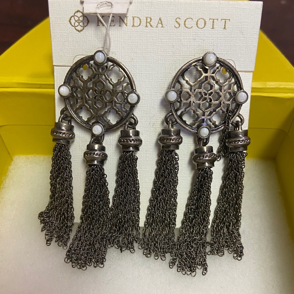 Kendra Scott Adams Vintage Logo Earrings NWT